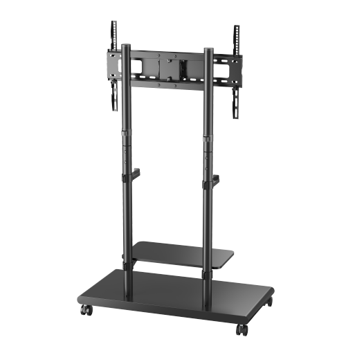 Mobile TV Floor Stand with Soundbar Shelf FS55-46T-04W Fits 50"-90" TVs from china(chinese)