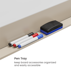 Mobile Single-Sided Magnetic Whiteboard with Felt Surface