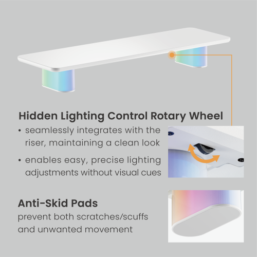 NeoGlow Gaming Monitor Riser - Medium Size/ Single-Sided Blister & Melamine Surface STB37-01  from china(chinese)