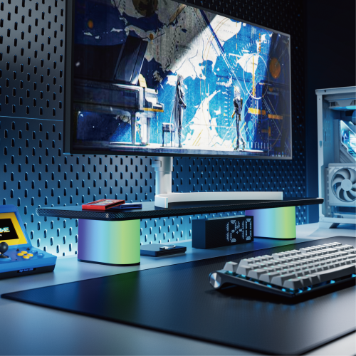 NeoGlow Gaming Monitor Riser - Medium Size/ Single-Sided Blister & Melamine Surface STB37-01  from china(chinese)