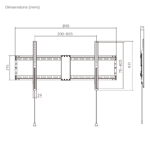Heavy-Duty Foldable Fixed TV Wall Mount LP59-48F For 43"-90" TVs from china(chinese)