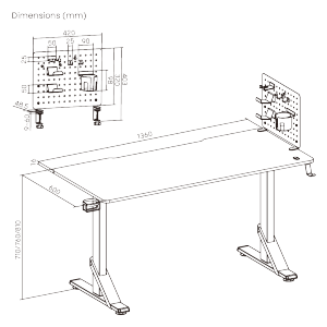  Heavy-Duty Gaming Desk With Pegboard & RGB Lighting