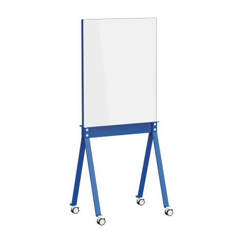 Single-Sided Mobile Magnetic Glass Whiteboard with Felt Back WB17-01 Create an Active Collaboration Work Environment from china(chinese)