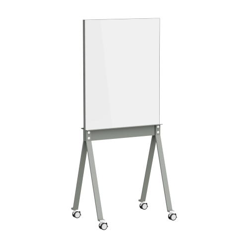 Single-Sided Mobile Magnetic Glass Whiteboard with Felt Back WB17-01 Create an Active Collaboration Work Environment from china(chinese)