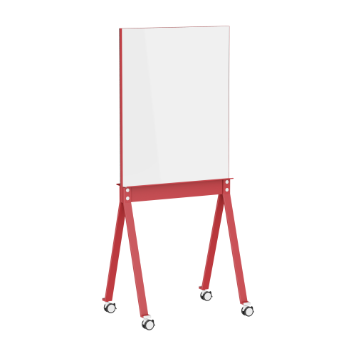 Single-Sided Mobile Magnetic Glass Whiteboard with Felt Back WB17-01 Create an Active Collaboration Work Environment from china(chinese)
