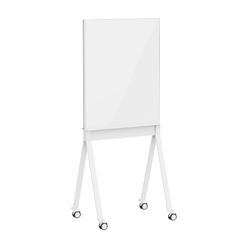 Single-Sided Mobile Magnetic Glass Whiteboard with Felt Back WB17-01 Create an Active Collaboration Work Environment from china(chinese)