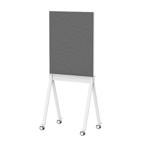 Single-Sided Mobile Magnetic Glass Whiteboard with Felt Back WB17-01 Create an Active Collaboration Work Environment from china(chinese)