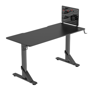  Heavy-Duty Gaming Desk With Pegboard & RGB Lighting