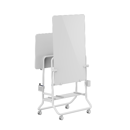 Mobile Whiteboard Storage Cart with Two Whiteboards WB13-03 Organize and display the whiteboards. from china(chinese)