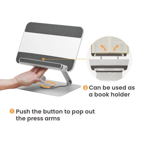 Adjustable Book & Laptop Stand with 360° Rotating Base LPS01-7  from china(chinese)