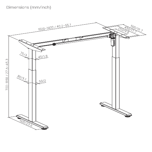 Sturdy Single-Motor Sit-Stand Desk (Standard Column) S22-22D  from china(chinese)