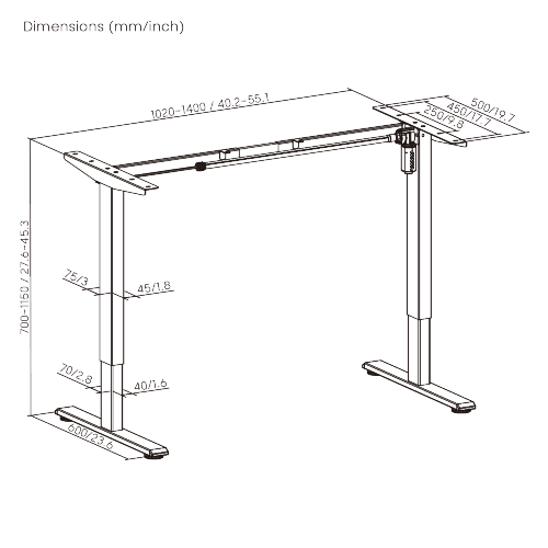 Sturdy Single-Motor Sit-Stand Desk (Reversed Column) S22-22R  from china(chinese)
