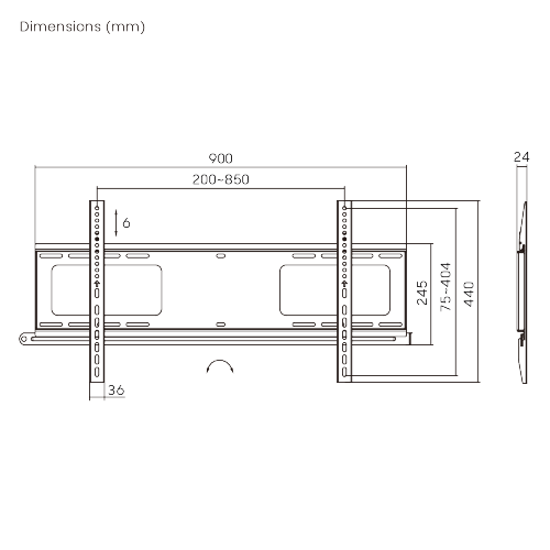 Anti-theft Large Screen Fixed TV Wall Mount LP38-48AF Fits Most 43''-90" TVs from china(chinese)