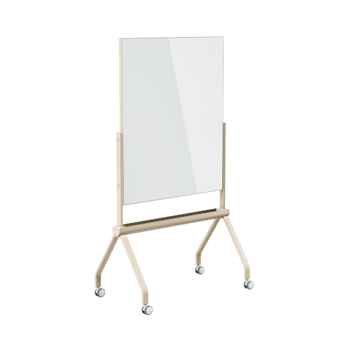 Mobile Magnetic Double-Sided Glass Whiteboard WB21-01 with Storage Slot from china(chinese)