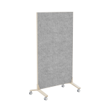 Mobile Magnetic Single-Sided Glass Whiteboard with Felt Surface