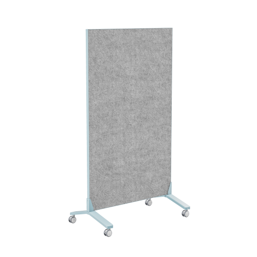 Mobile Magnetic Single-Sided Glass Whiteboard with Felt Surface WB22-02 with Magnetic Pen Holder from china(chinese)