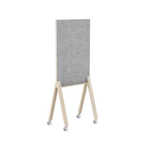 Mobile Magnetic Single-Sided Glass Whiteboard with Felt Surface WB23-02 with Storage Tray from china(chinese)