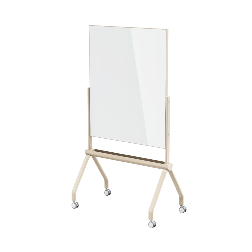 Mobile Magnetic Double-Sided Glass Whiteboard WB21-01 with Storage Slot from china(chinese)