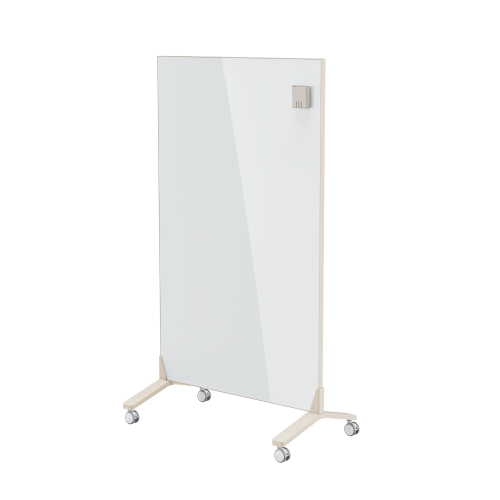 Mobile Magnetic Single-Sided Glass Whiteboard with Felt Surface WB22-02 with Magnetic Pen Holder from china(chinese)