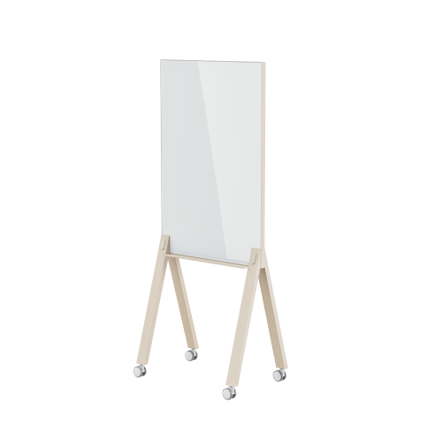Mobile Magnetic Double-Sided Glass Whiteboard WB23-01 with Storage Tray  from china(chinese)