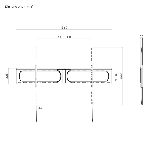 Massive Super Heavy-Duty Fixed TV Wall Mount LP73-812F  from china(chinese)