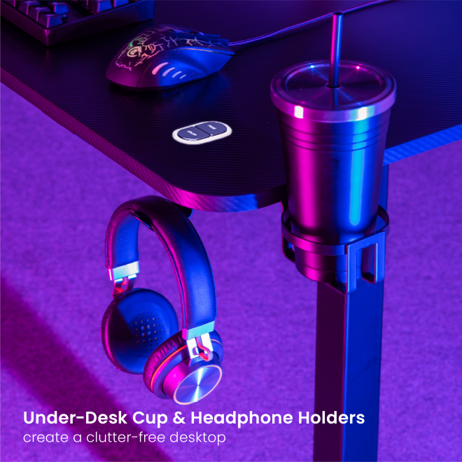 L-Shaped Gaming Desks with RGB Lighting GMD09-1 Not Only for Gaming but Multi-Tasking from china(chinese)