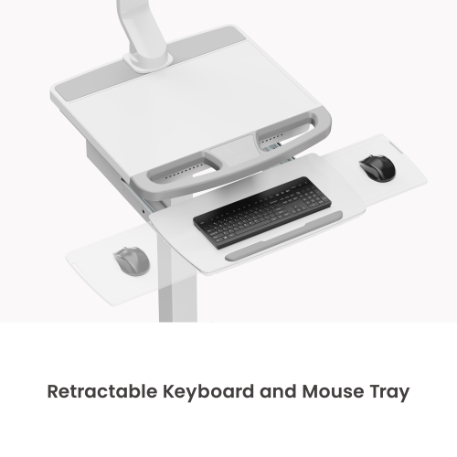 Compact Medical Cart with Monitor Arm MED08-1 Empowering caregivers with mobility and precision. from china(chinese)