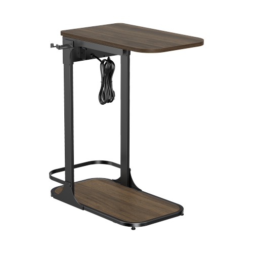 C-Shaped Side Table with Power Strip & Headphone Holder TS10-01 Everyday Essentials, Just an Arm’s Reach Away! from china(chinese)