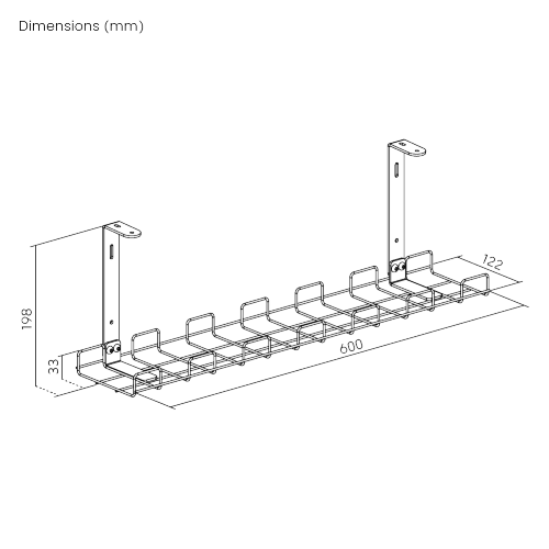Medium Screw-Mounted Under-Desk Cable Management Tray CC11-14-2S  from china(chinese)