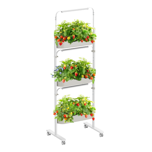 Indoor & Outdoor Floor-Standing Gardening System with Hidden Casters HGS03-3SB  Gardening Without Limits from china(chinese)