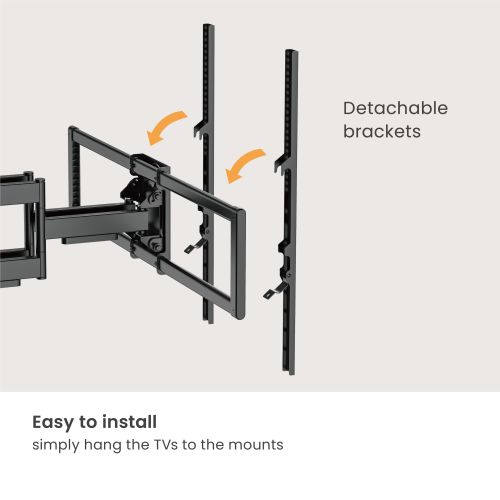 Stylish Full-Motion TV Wall Mount LPA81-686 For solid wall and double stud from china(chinese)