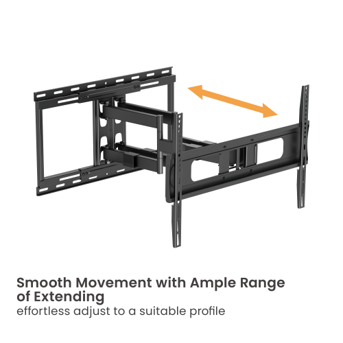 Heavy-Duty Full-Motion TV Wall Mount with Lateral Shift Wall Plate LPA80-466A For Double Stud (600mm) & Solid Wall  from china(chinese)