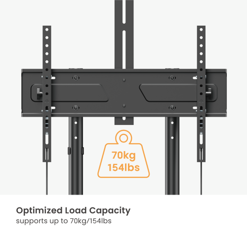 Economy Steel TV Cart with Camera Shelf T1043T Budget-friendly with excellent weight capacity up to 70kg/154lbs. from china(chinese)