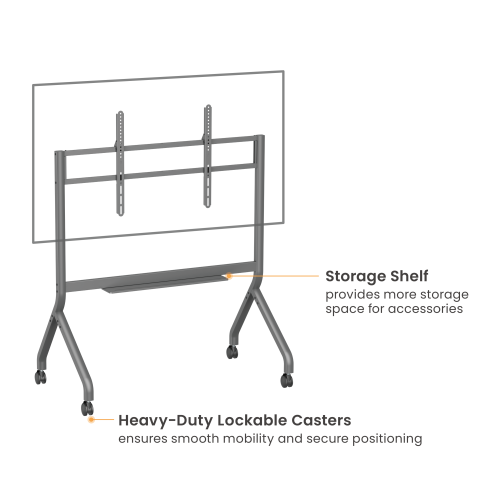 SlimLift Heavy-Duty TV Cart TTF19-612FW Holds TVs up to 110 inch / 120 kg (264 lbs) from china(chinese)