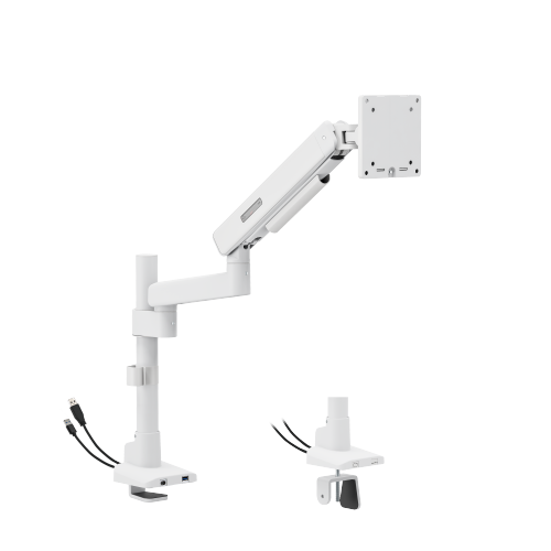 Single Screen Pole-Mounted Premium Mechanical Spring Monitor Arm with 3.0 USB Ports LDT104-C012UCP  from china(chinese)