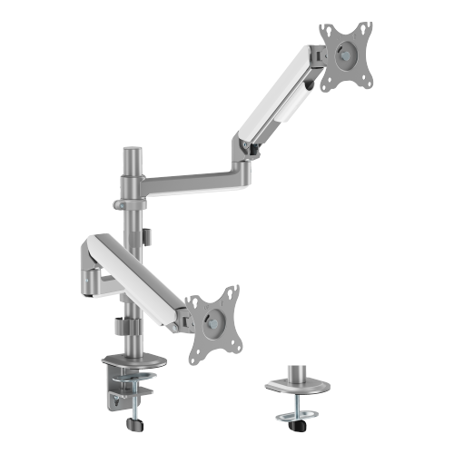 Counterbalance Pole-Mounted Gas Spring Dual Monitor Arm LDT109-C024P Smooth and Effortless Lift Every Time from china(chinese)