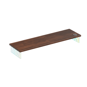 Large Wood & Acrylic RGB Monitor Risers