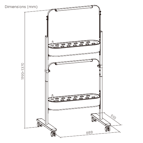 Indoor & Outdoor Floor-Standing Gardening System with Hidden Casters HGS03-2SB  Gardening Without Limits from china(chinese)