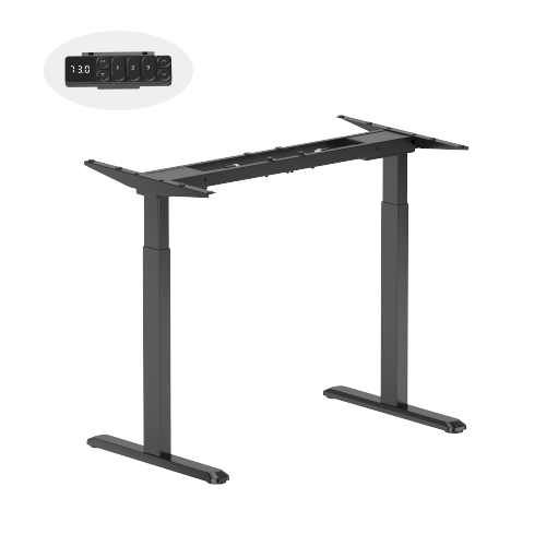GoodValue Brushless Dual-Motor Sit-stand Desk (Two-Stage Standard Column) M16-22D Weight Capacity up to 125kg, Speed up to 32mm/s from china(chinese)