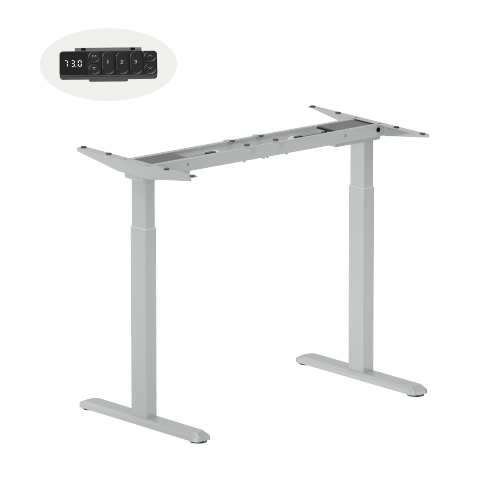 GoodValue Brushless Dual-Motor Sit-stand Desk (Two-Stage Standard Column) M16-22D Weight Capacity up to 125kg, Speed up to 32mm/s from china(chinese)