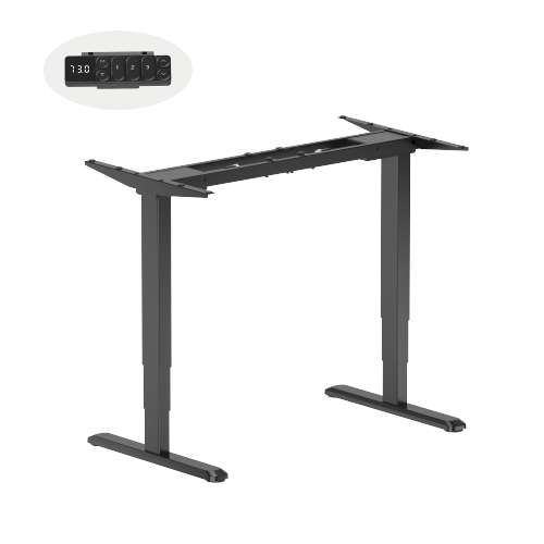 GoodValue Brushless Dual-Motor Sit-stand Desk (Three-Stage Reversed Column) M16-23R Weight Capacity up to 125kg, Speed up to 40mm/s from china(chinese)