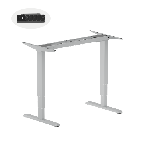 GoodValue Brushless Dual-Motor Sit-stand Desk (Three-Stage Reversed Column) M16-23R Weight Capacity up to 125kg, Speed up to 40mm/s from china(chinese)