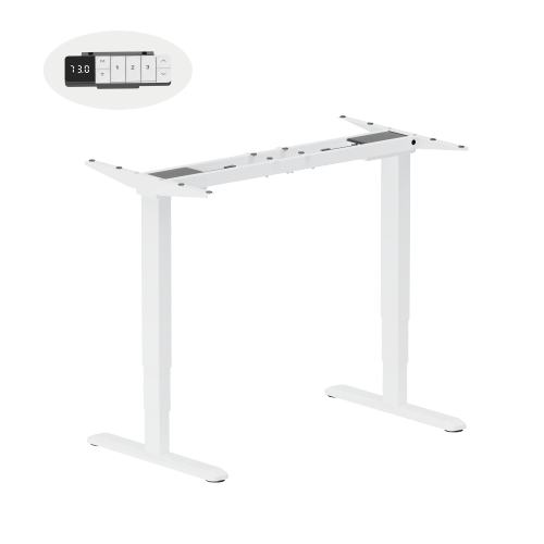 GoodValue Brushless Dual-Motor Sit-stand Desk (Three-Stage Reversed Column) M16-23R Weight Capacity up to 125kg, Speed up to 40mm/s from china(chinese)