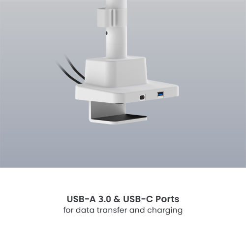Armada Heavy-Duty Pole-Mounted Gas Spring Monitor Arm with USB-A & USB-C Ports LDT101-C012UCP Supports Monitors up to 30kg/66lbs from china(chinese)