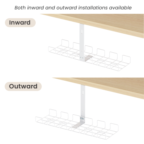 Compact Screw-Mounted Under-Desk Cable Management Tray CC11-14-1S  from china(chinese)