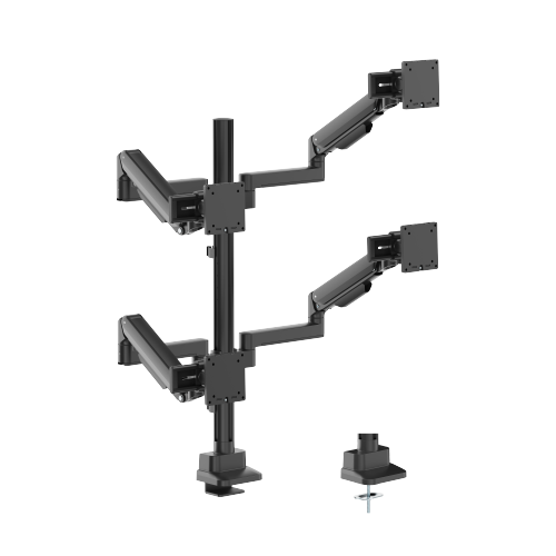Modular Mechanical Spring Quad Monitor Arm with Sliders LDT86S-C048S Smooth adjustments, lasting performance. from china(chinese)