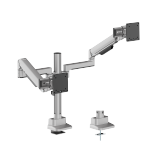 Modular Mechanical Spring Dual Monitor Arm with Sliders