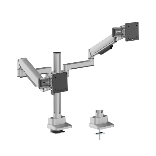 Modular Mechanical Spring Dual Monitor Arm with Sliders LDT86S-C024S  Smooth adjustments, lasting performance. from china(chinese)