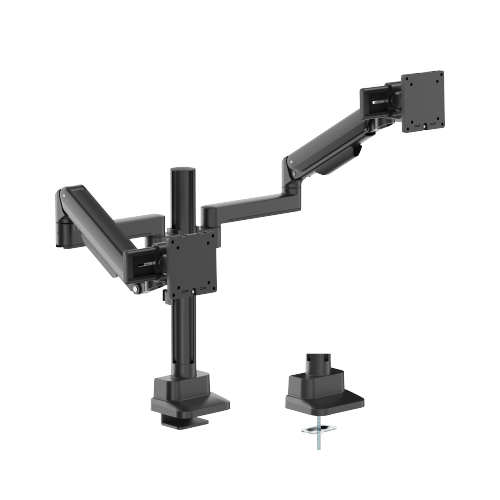 Modular Mechanical Spring Dual Monitor Arm with Sliders LDT86S-C024S  Smooth adjustments, lasting performance. from china(chinese)