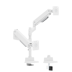 LIFTMAX Heavy-Duty Pole-Mounted Dual-Screen Gas Spring Monitor Arm